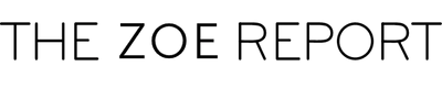 Text 'THE ZOE REPORT' in black on a white background