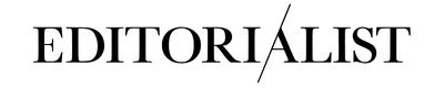 Text 'EDITORIALIST' in a minimalist design with a black background