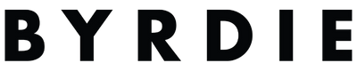 Black 'BYRDIE' logo on a white background