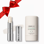 Solar Stick and lip balm with a red ribbon