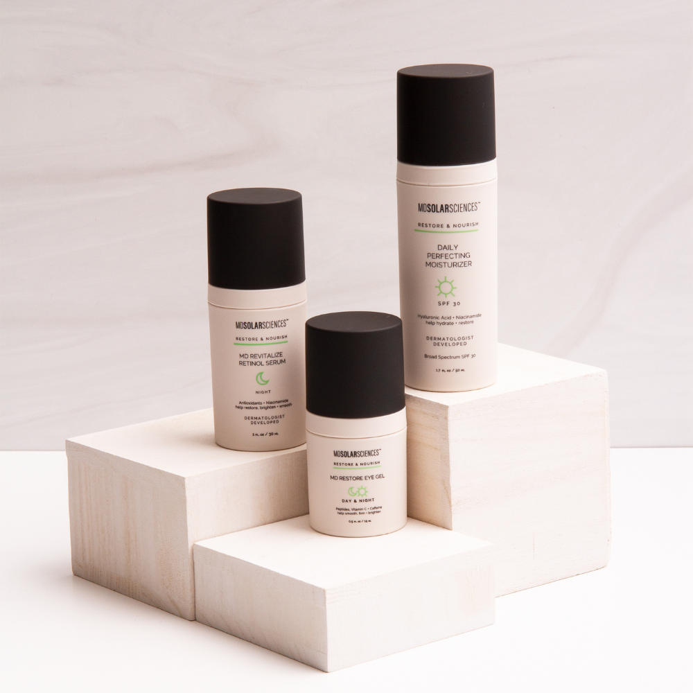 Three skincare products from MD SOLAR SCIENCES
