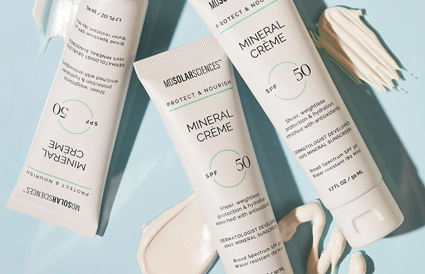 Products showing the suncare collection