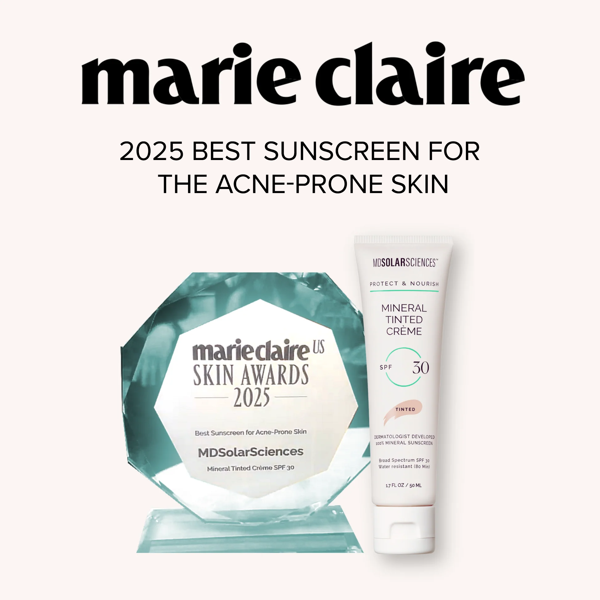 MDSolarSciences Mineral Creme SPF 50 Sunscreen - 1.7 Oz, All Skin Types, Daily Wear