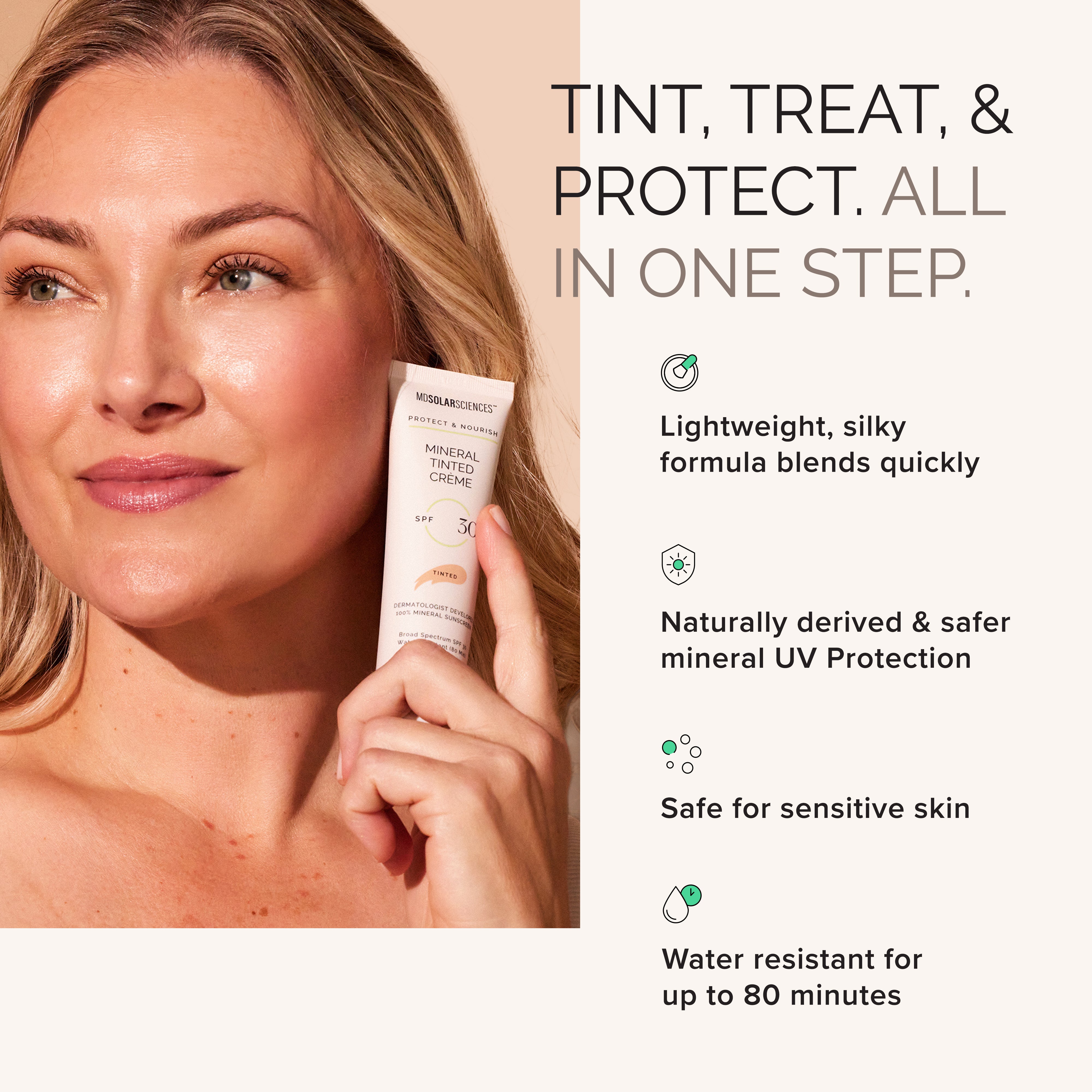 Mineral Tinted Crème SPF 30: Tinted Mineral Sunscreen