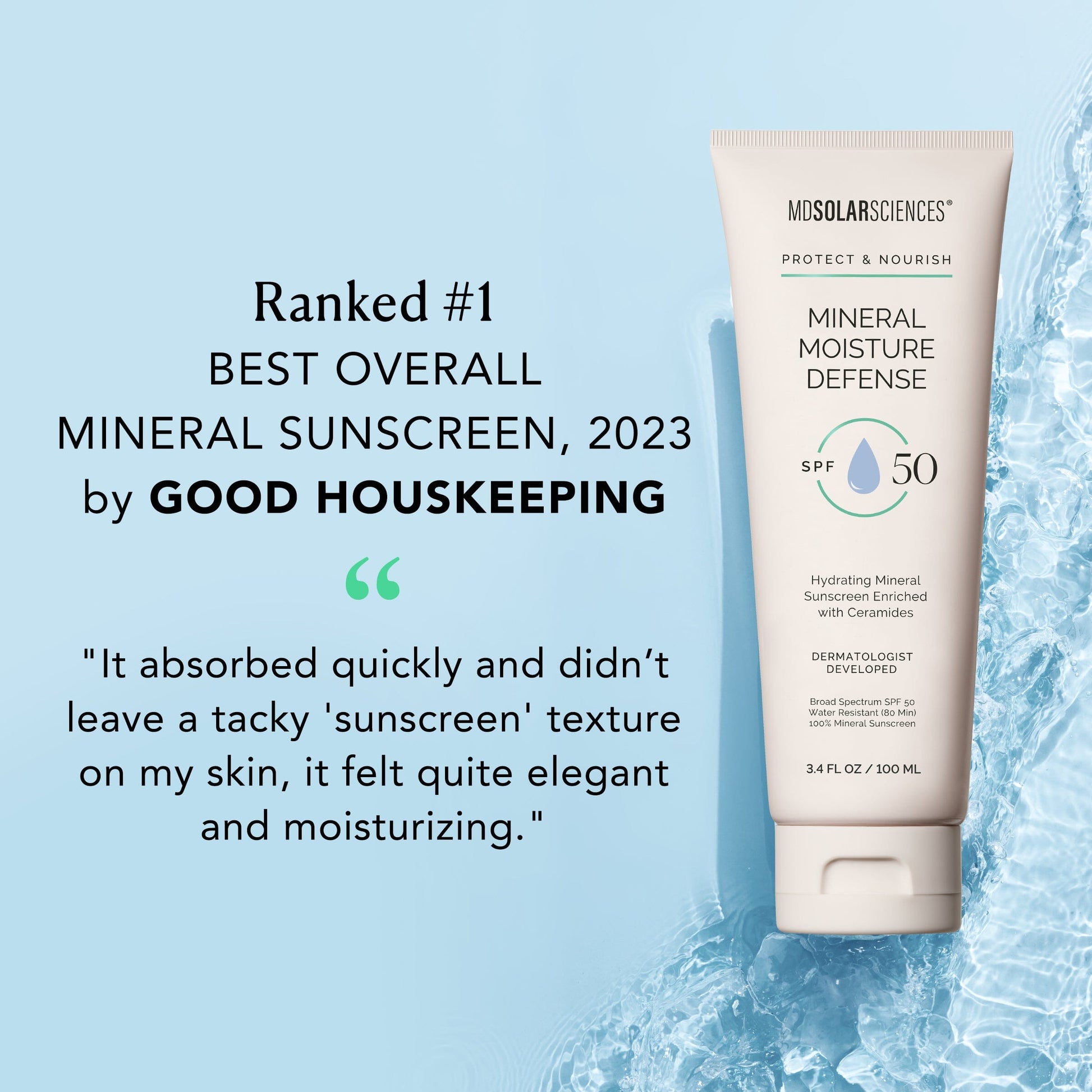 Mineral Moisture Defense SPF 50 suncare MDSolarSciences™ 